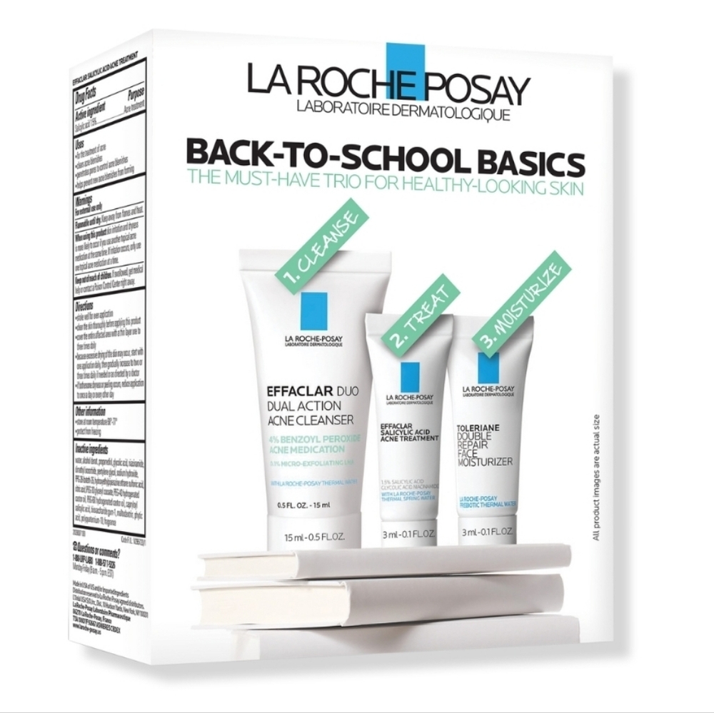 La Roche Posay Sample Back to School Set - Moisturizer, Cleanser, & Treatment